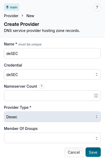 Add Provider 1