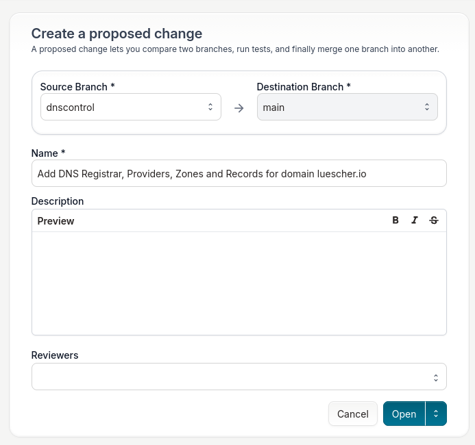 New Proposed Change